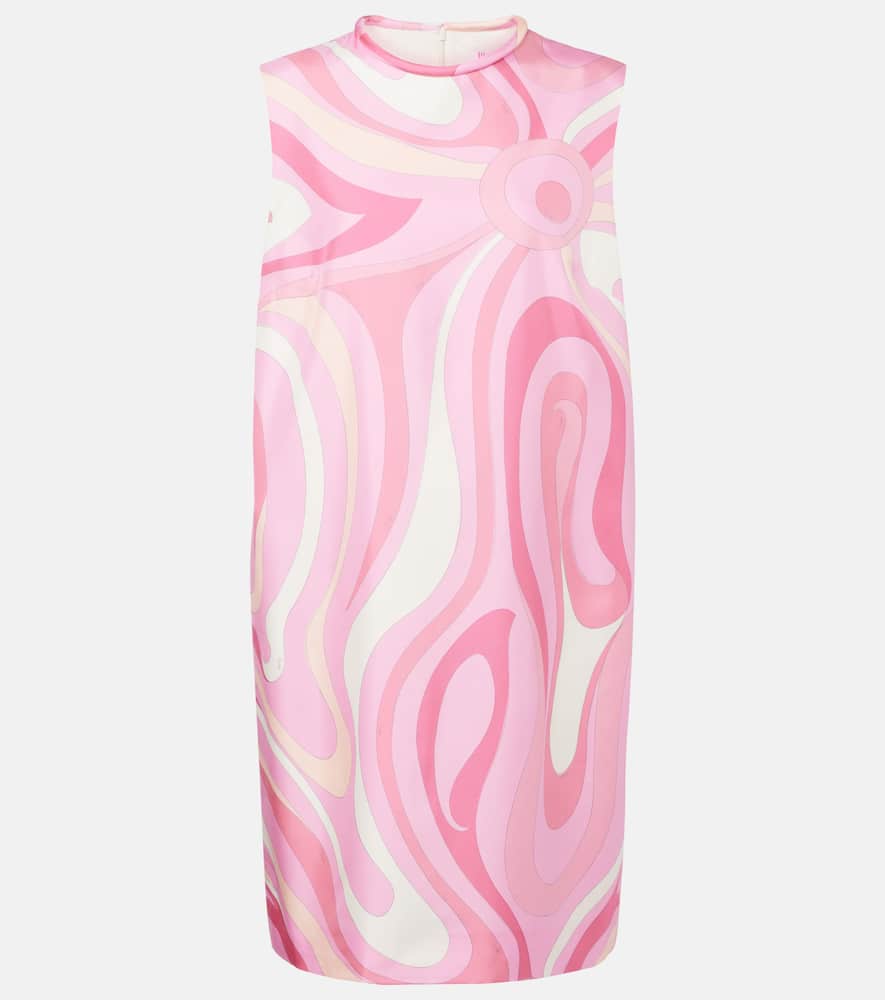 Pucci Printed Silk-twill Mini Dress In Multi