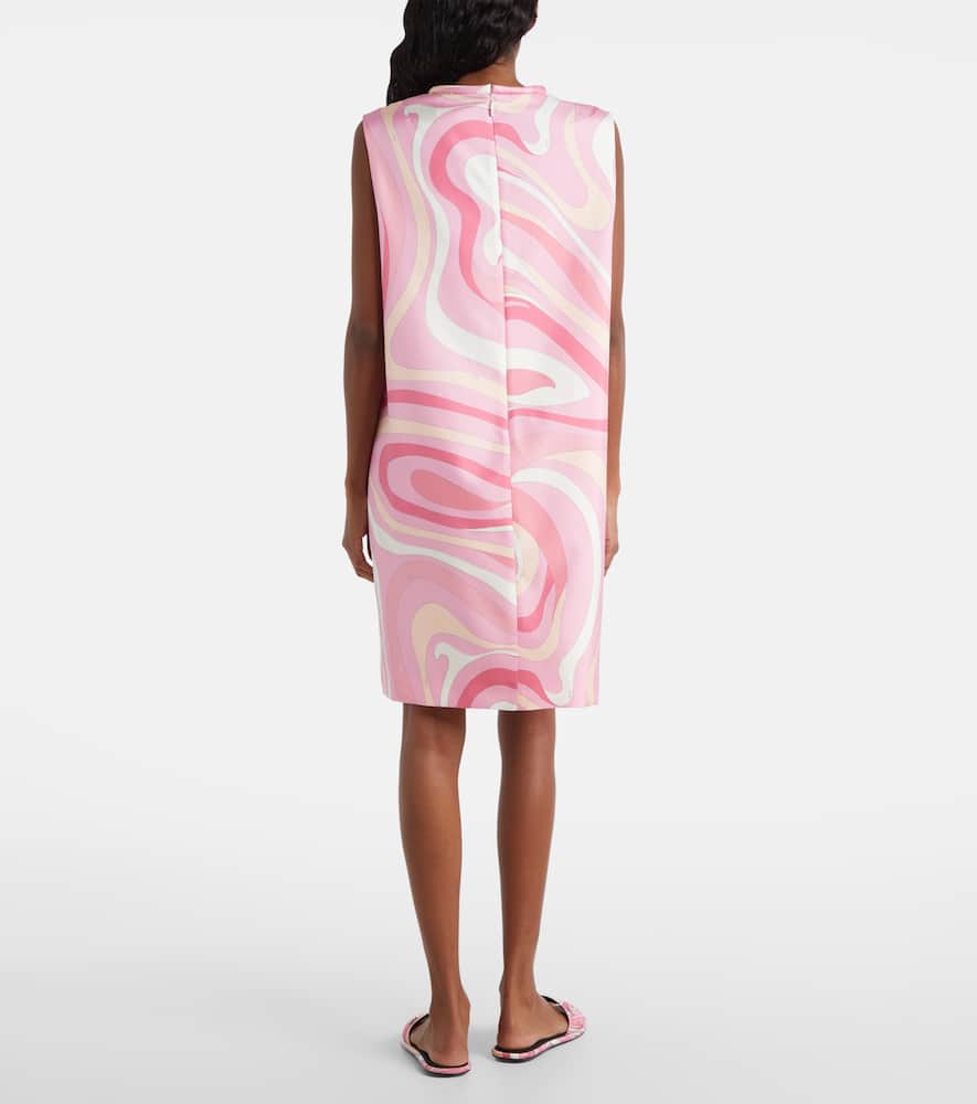 Pucci Printed Silk-twill Mini Dress In Multi