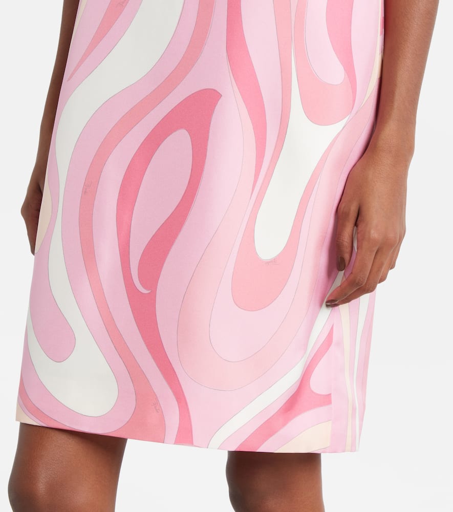 Pucci Printed Silk-twill Mini Dress In Multi