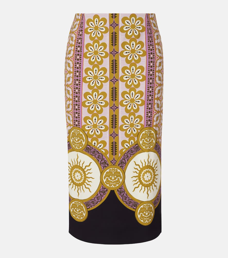 Printed pencil skirt