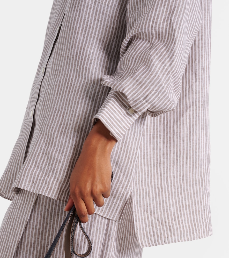  Brunello Cucinelli Brunello Cucinelli Hemd Monili Aus Leinen 