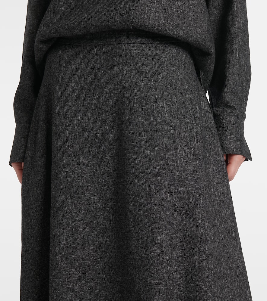 Vince Jaspé Midi Skirt In Gray