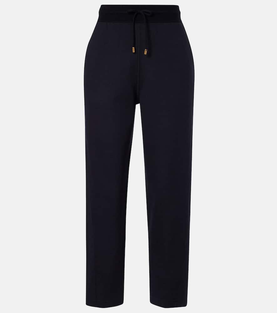 Loro Piana Cotton, Silk, And Cashmere Sweatpants In Blue