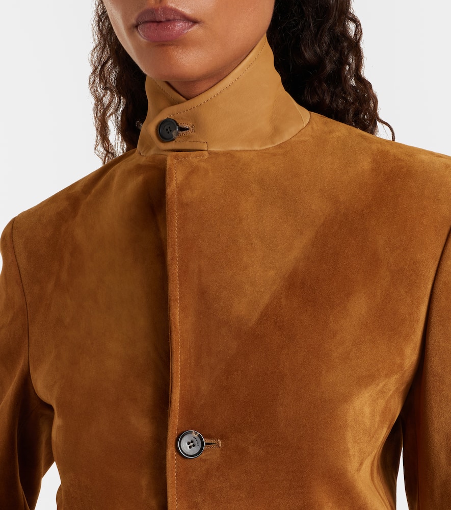 Loro Piana Suede Blazer In Brown