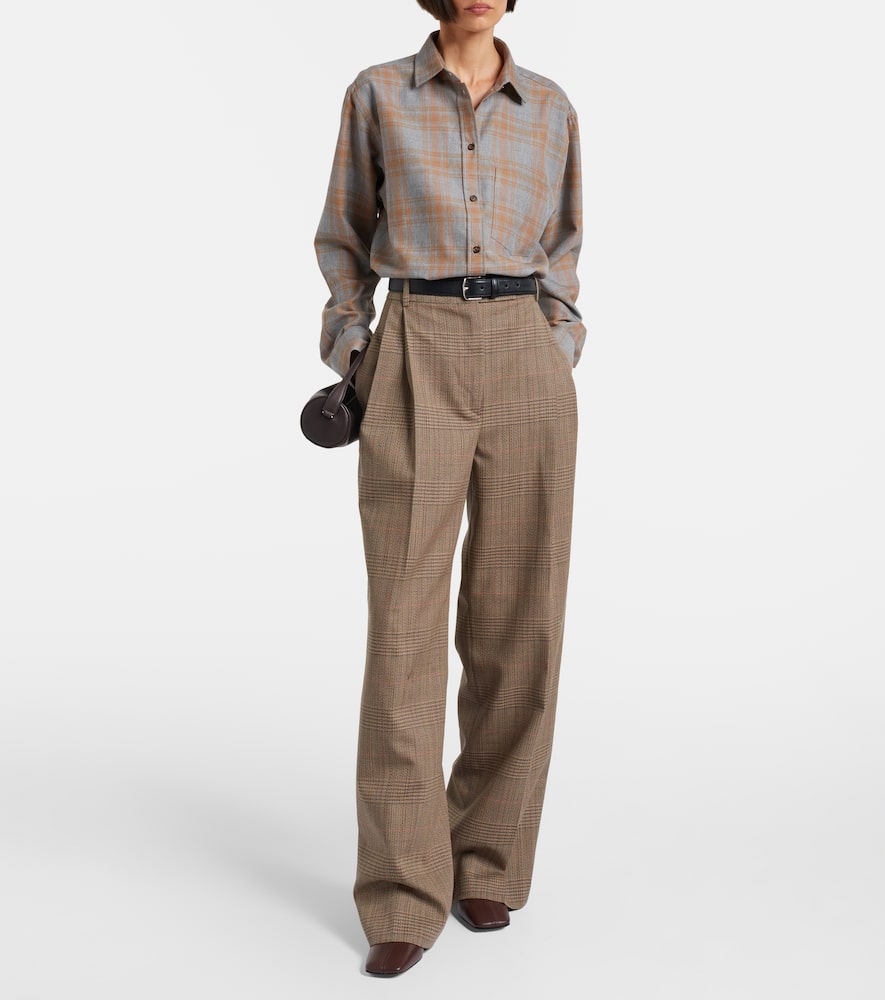 Rohe Trousers In Prince Of Wales Check In Brown