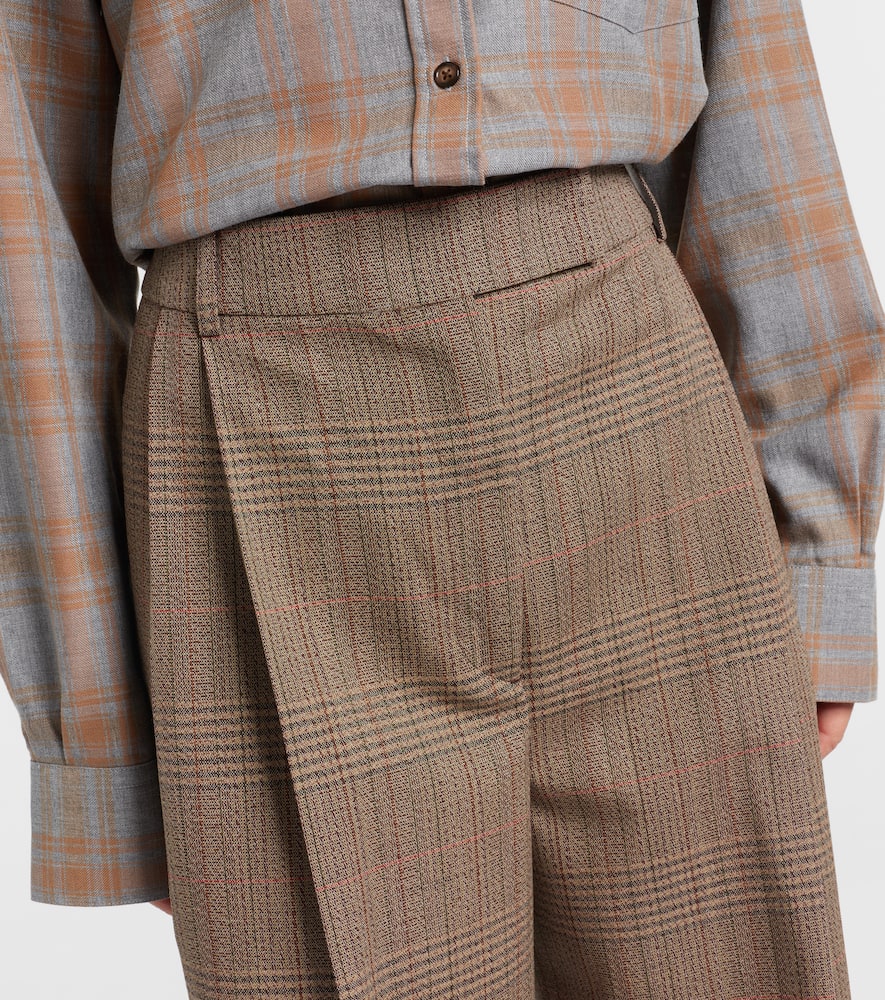 Rohe Trousers In Prince Of Wales Check In Brown
