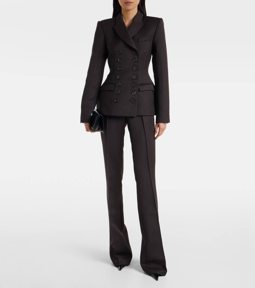 Alex Perry Double-breasted Blazer In Brown