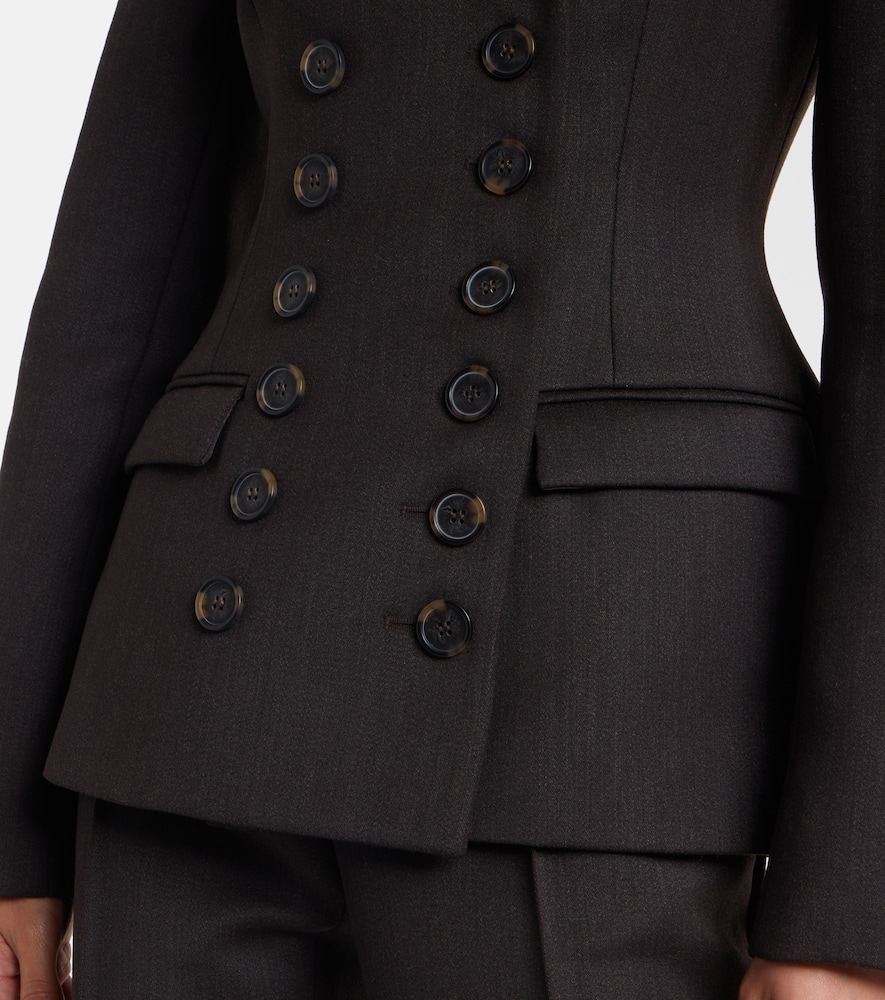 Alex Perry Double-breasted Blazer In Brown