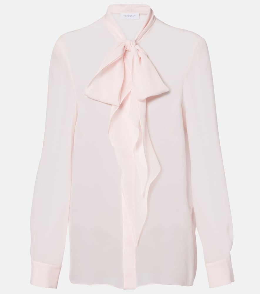 Gabriela Hearst Shildon tie-neck silk blouse