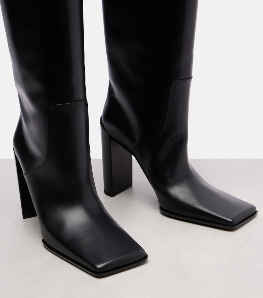  Alaia Alaia Square Leather Knee-high Boots 