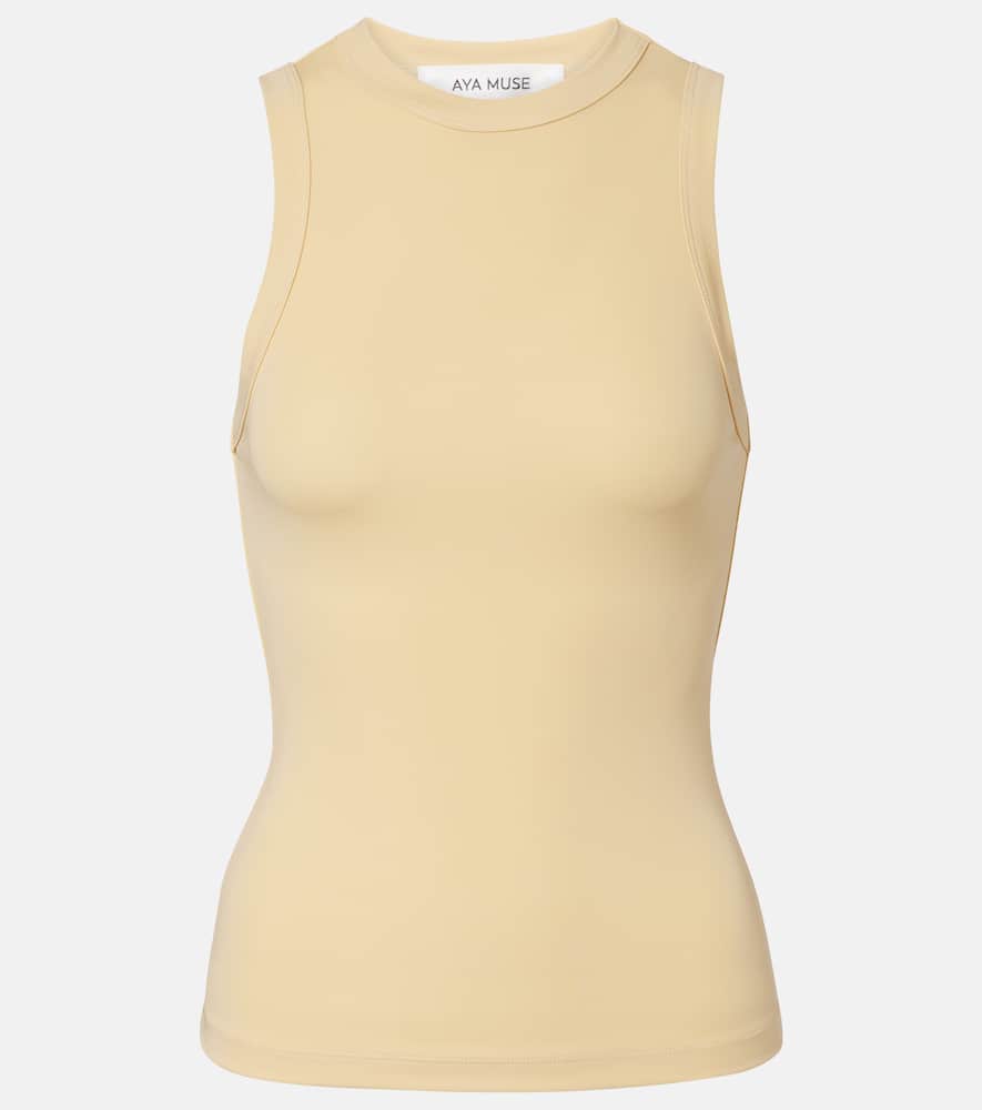 Aya Muse Jersey Tank Top In Brown