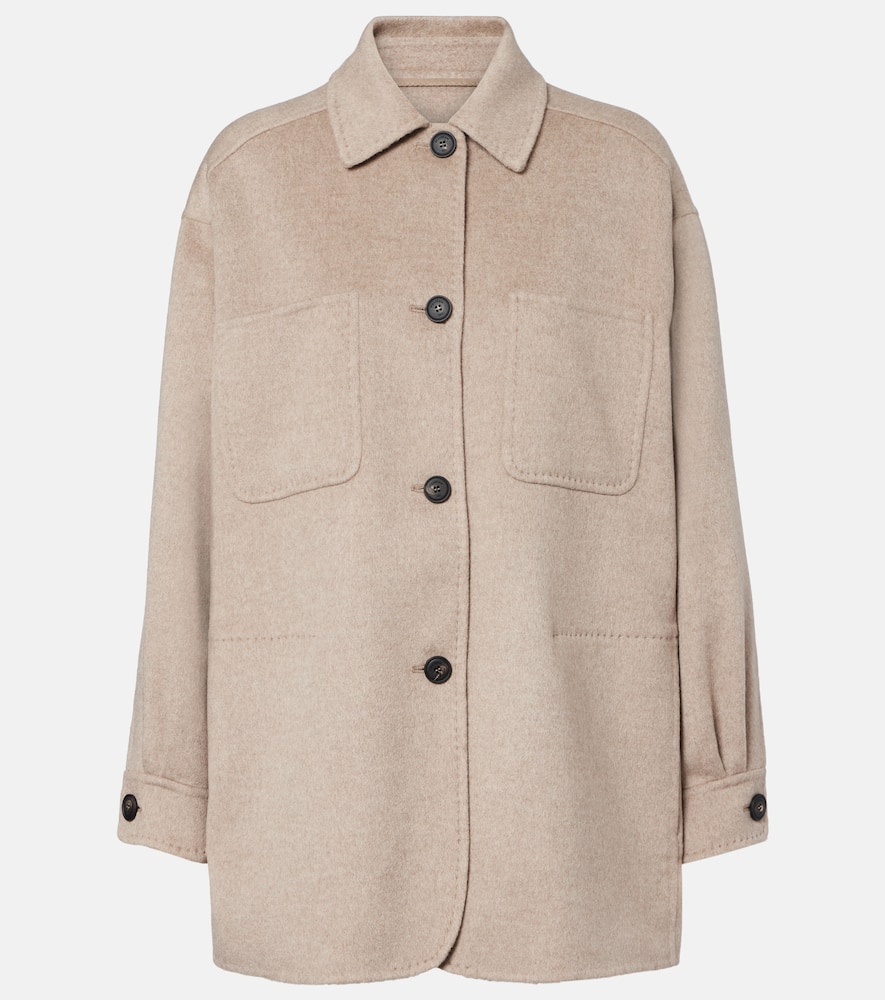 Max Mara Panno Cashmere Jacket In Brown