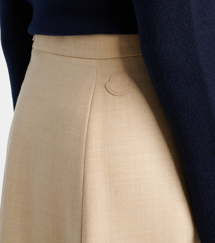 Moncler Midirock Aus Einem Wollgemisch In Nude