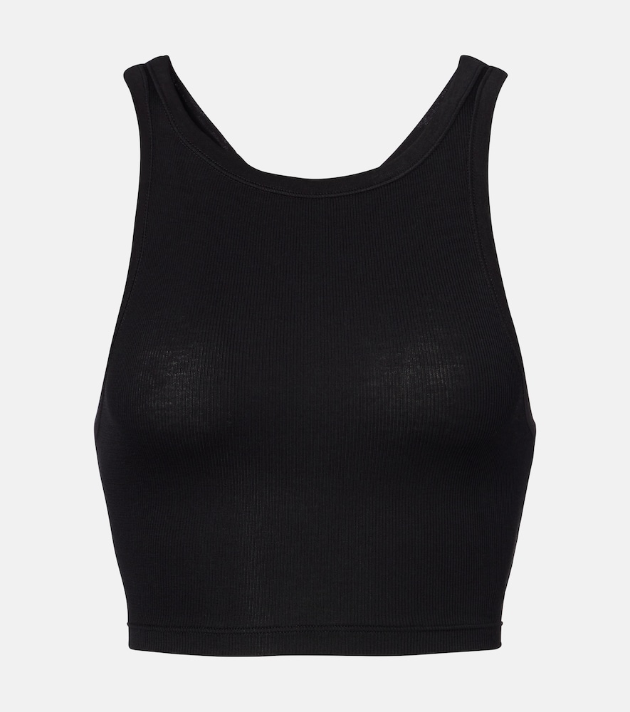 Calvin Klein Collection Pamela ribbed-knit cotton-blend crop top