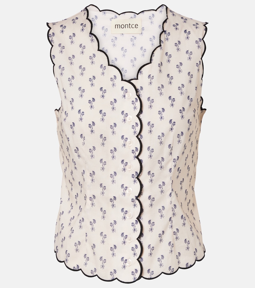 Montce Cynthia floral scalloped cotton vest | Thumbnail 8 Montce Cynthia floral scalloped cotton vest | Thumbnail 8