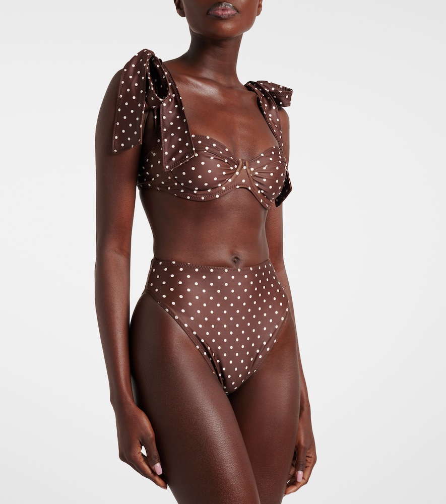 Same Polka-dot high-rise bikini bottoms