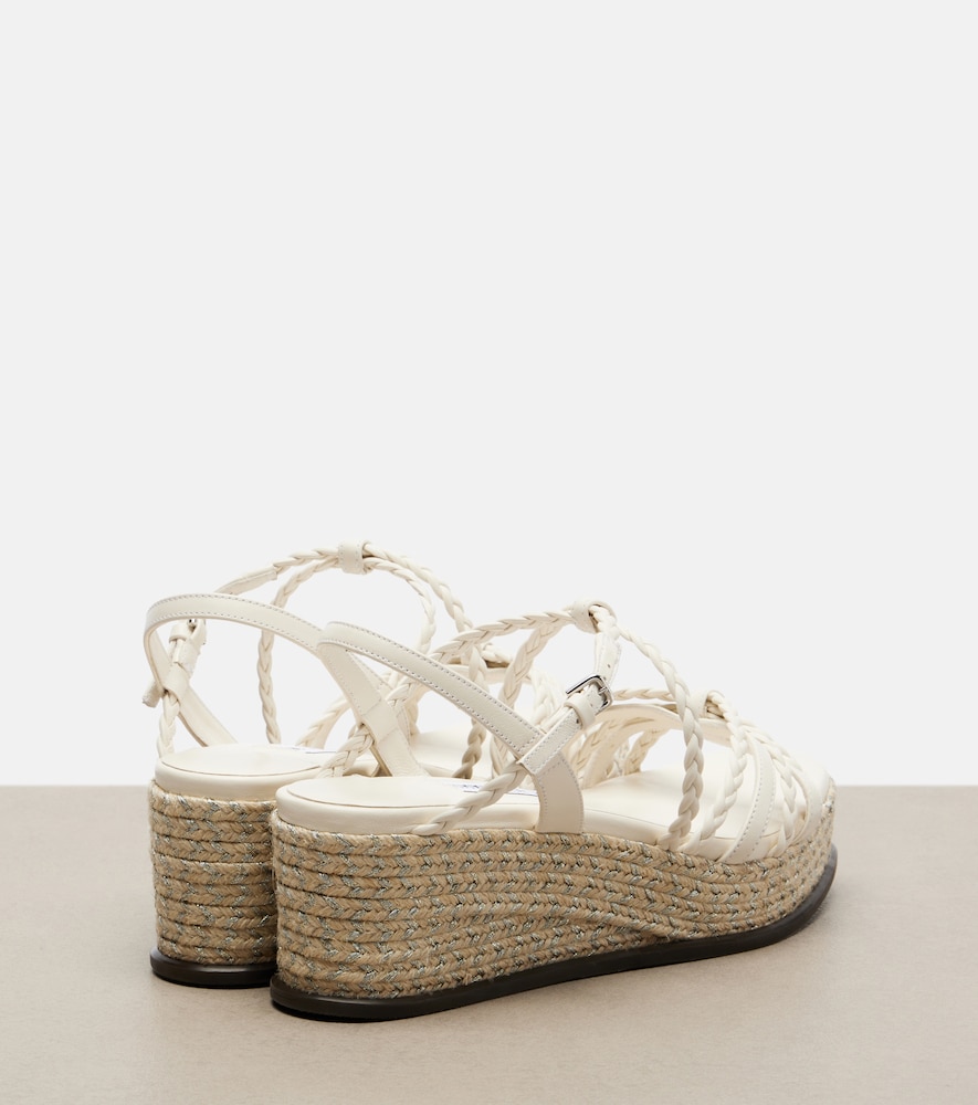  Jimmy Choo Jimmy Choo Espadrille-wedges Nyra Aus Leder 