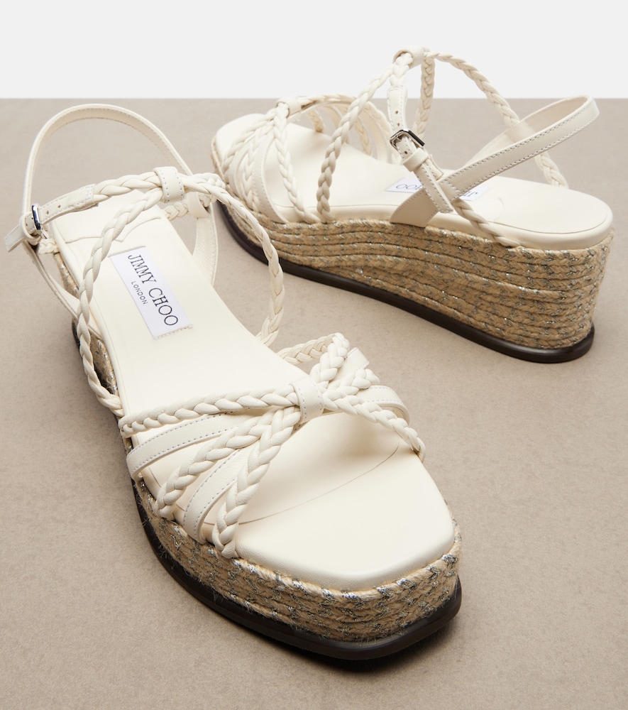  Jimmy Choo Jimmy Choo Espadrille-wedges Nyra Aus Leder 