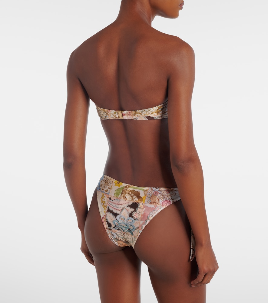 Zimmermann Daylight Printed Low-rise Bikini Bottoms In Multi
