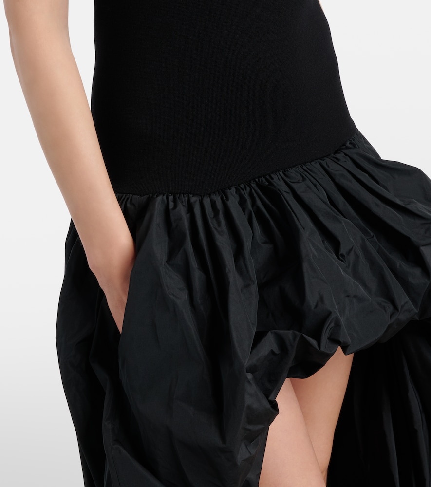 Asymmetric Crêpe And Jersey Gown