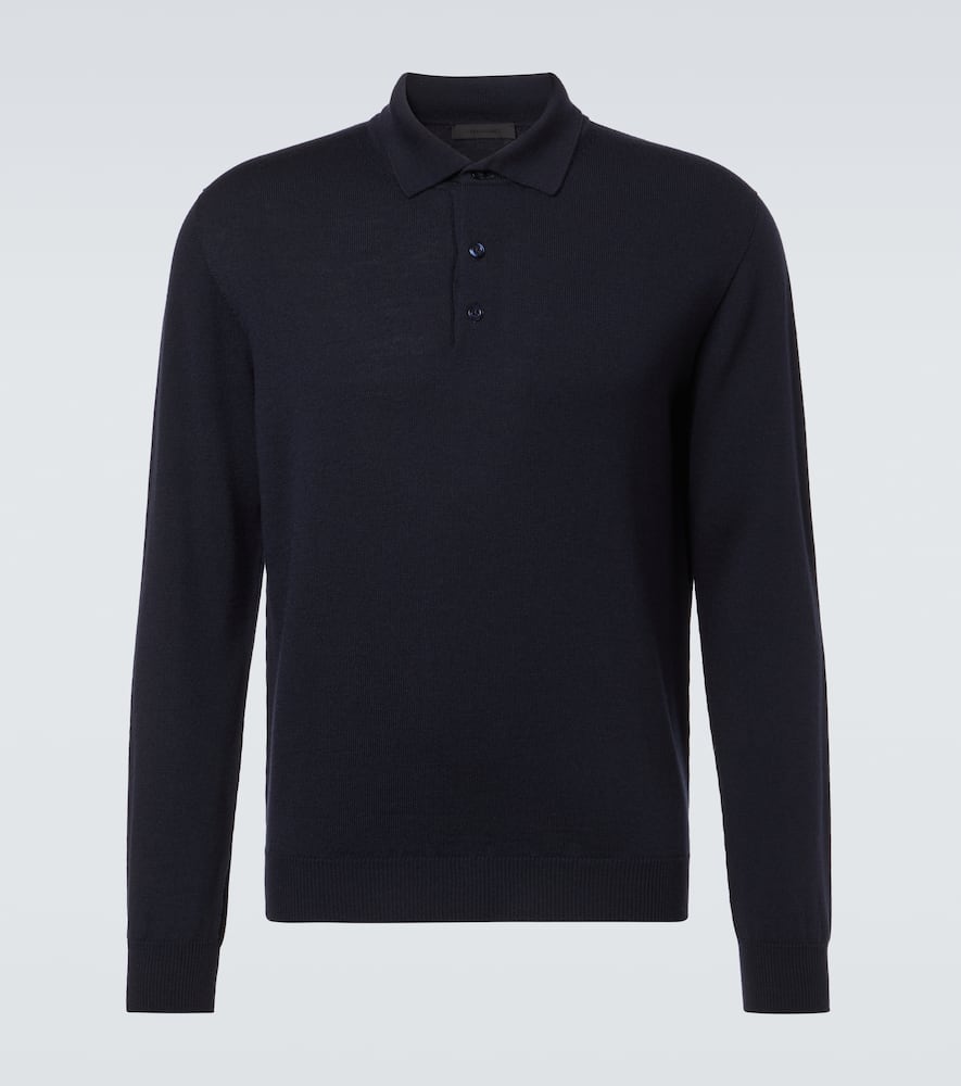 Saman Amel Allen Wool Polo Sweater In Multi