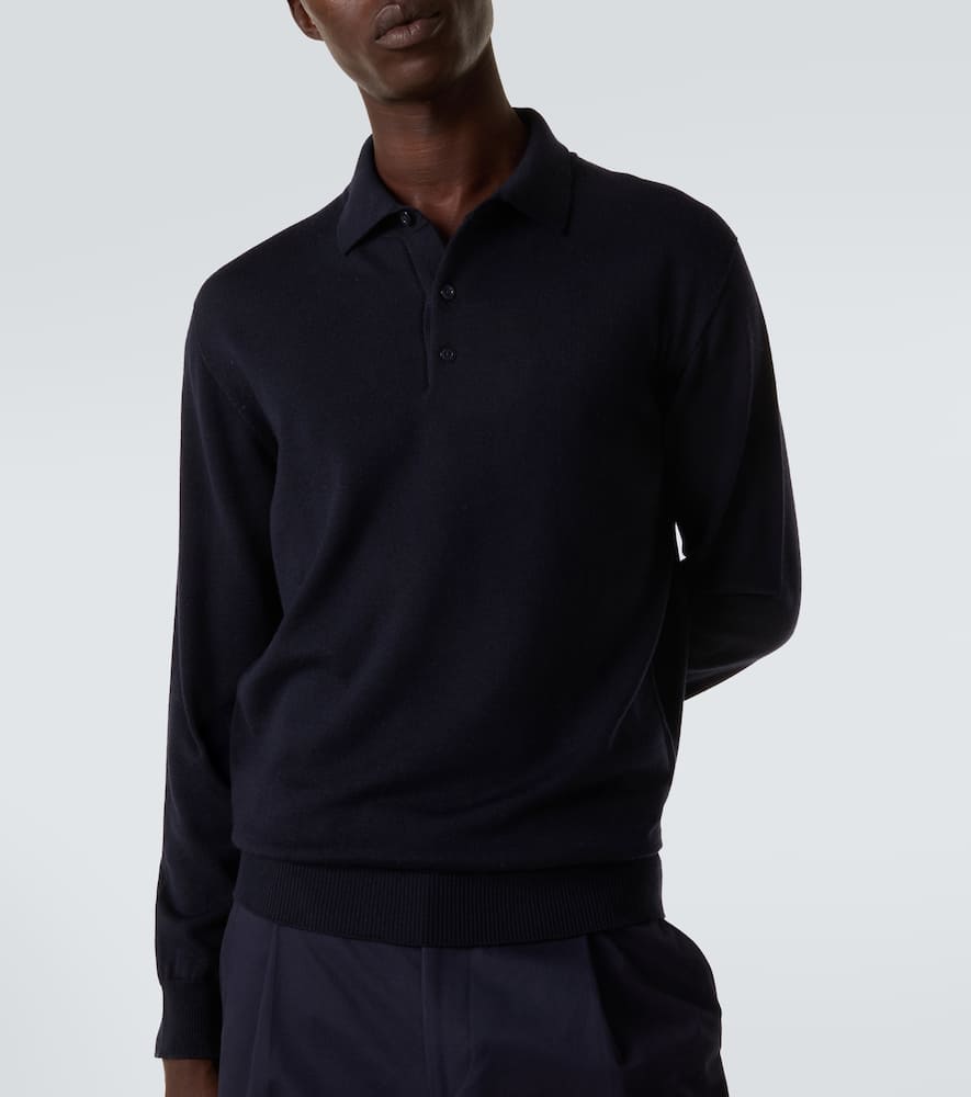 Saman Amel Allen Wool Polo Sweater In Multi