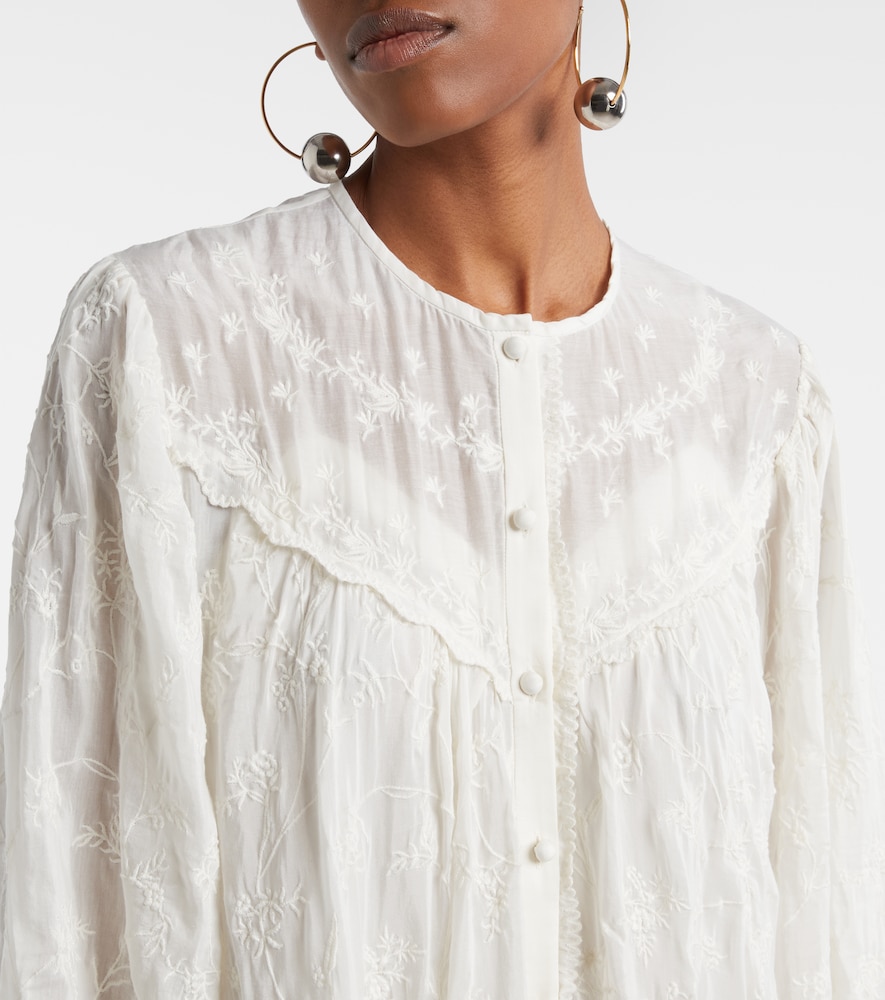  Isabel Marant Isabel Marant Robe Zame En Coton Et Soie 