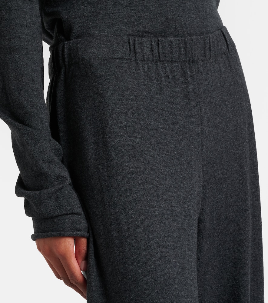 Lisa Yang Aina Cotton And Cashmere Wide-leg Pants In Black