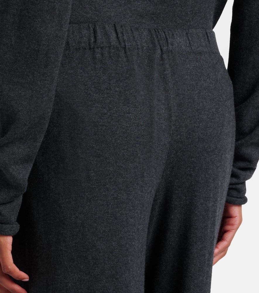 Lisa Yang Aina Cotton And Cashmere Wide-leg Pants In Black