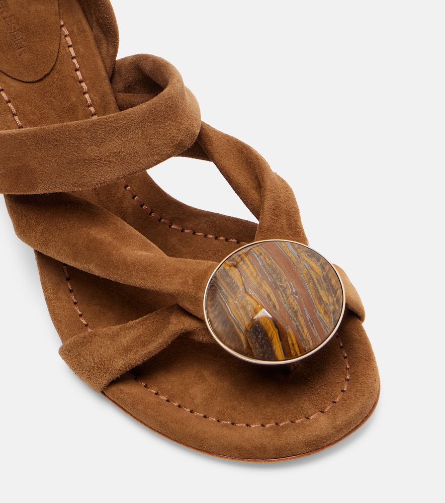  Christopher Esber Christopher Esber Sandalen Doma Aus Veloursleder 
