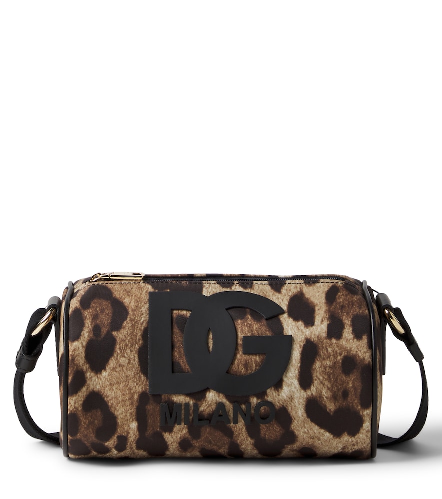 Dolce & Gabbana Kids DG leopard-print canvas crossbody bag