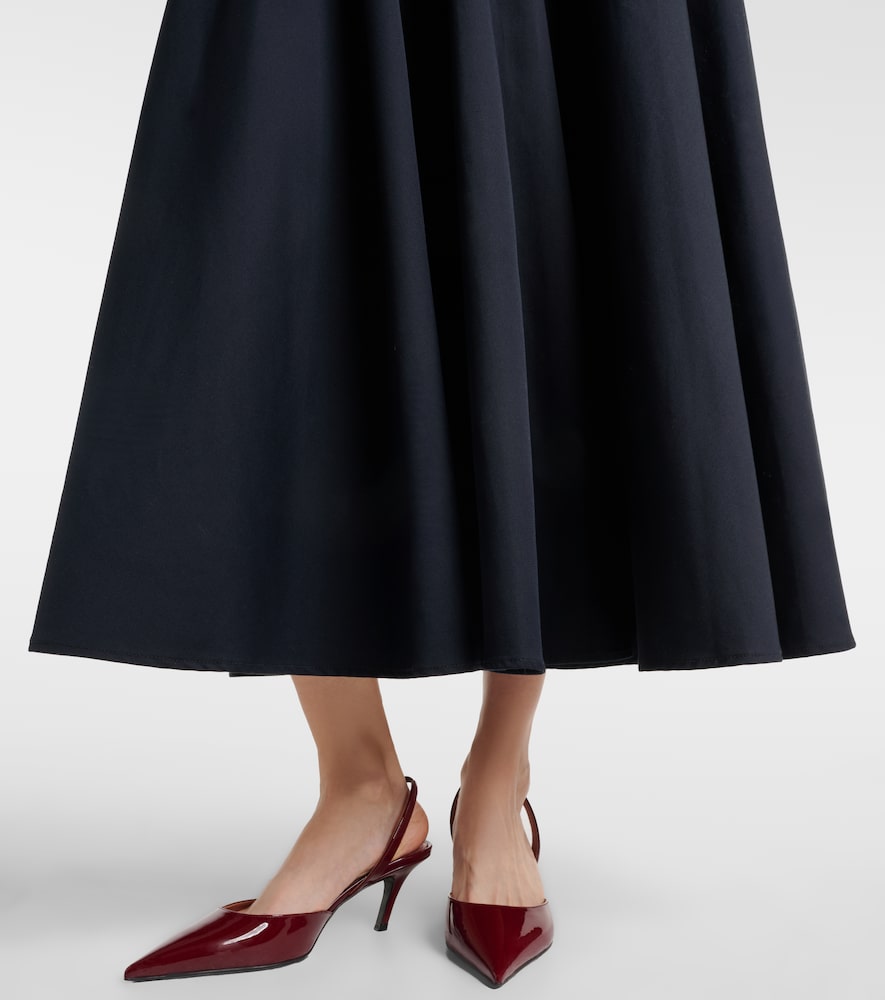 Pleated Cotton Midi