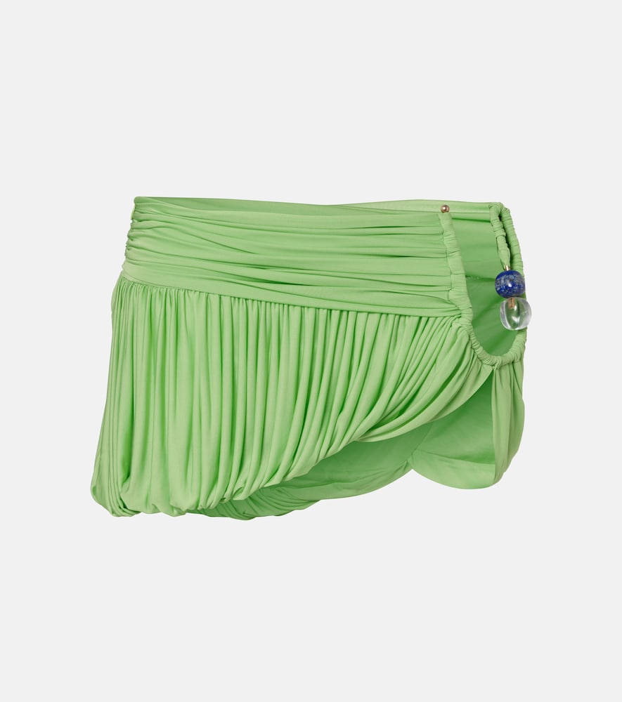 Christopher Esber Beach Glass draped jersey miniskirt