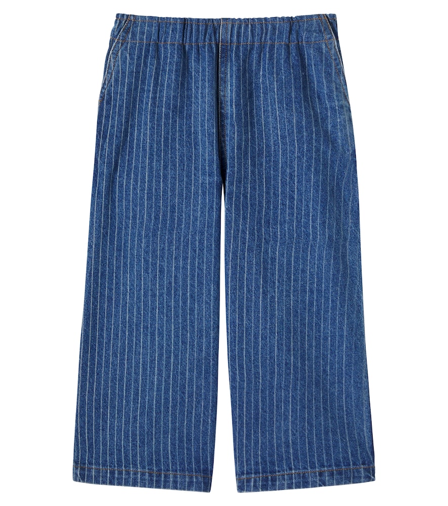 Tinycottons Kids' Striped Jeans In Blue