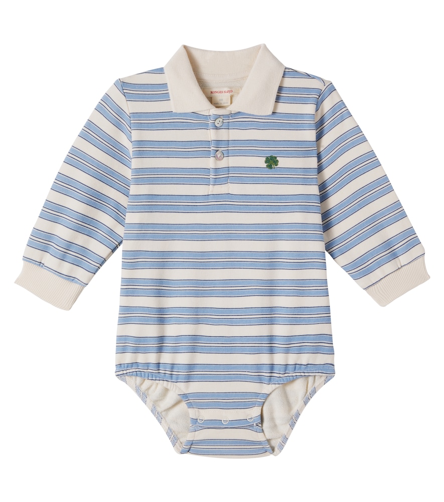 Konges Slojd White Baby Spotty Striped Cotton Bodysuit M Size 24 - Mytheresa