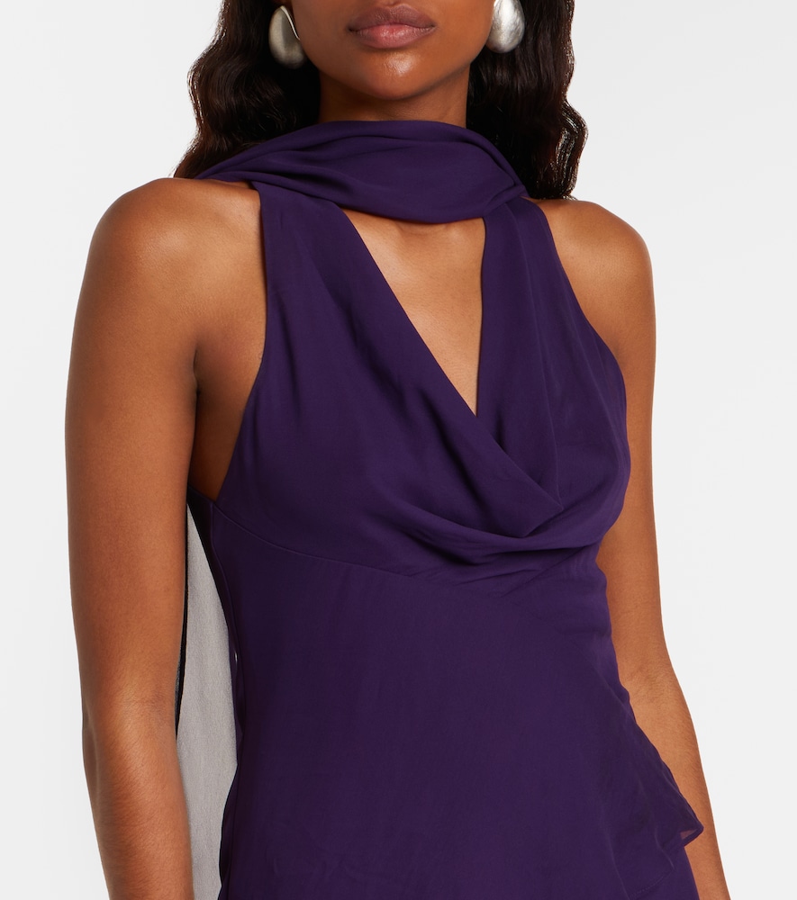  De La Vali De La Vali Diosa Draped Georgette Top 