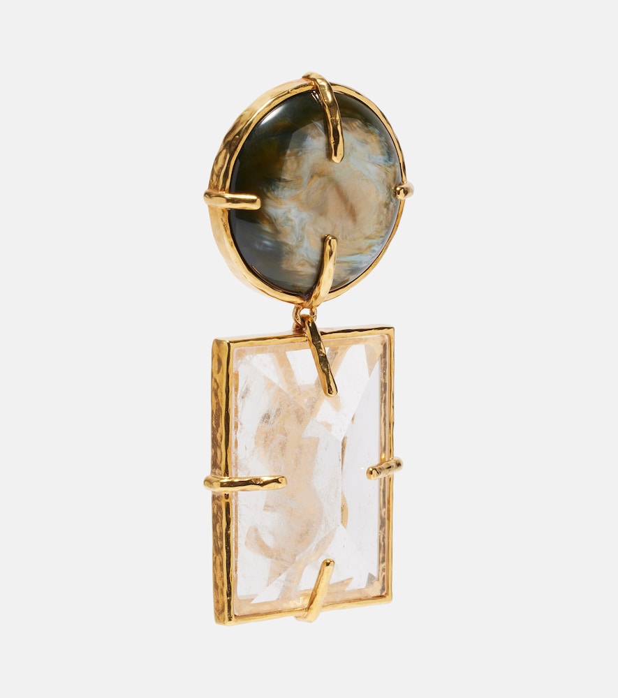  Saint Laurent Saint Laurent Pendientes De Clip Cassandre 