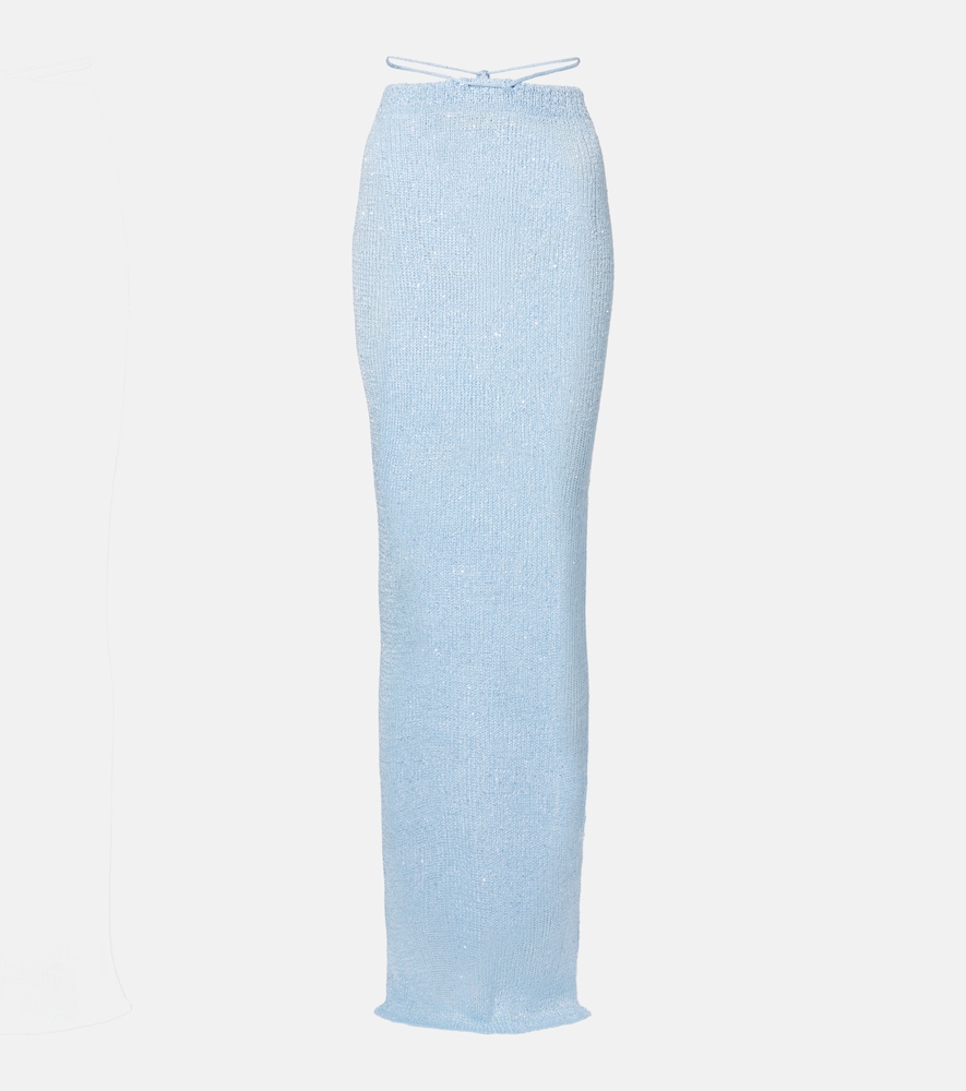 Bananhot Alma sequined knitted maxi skirt | Thumbnail 7