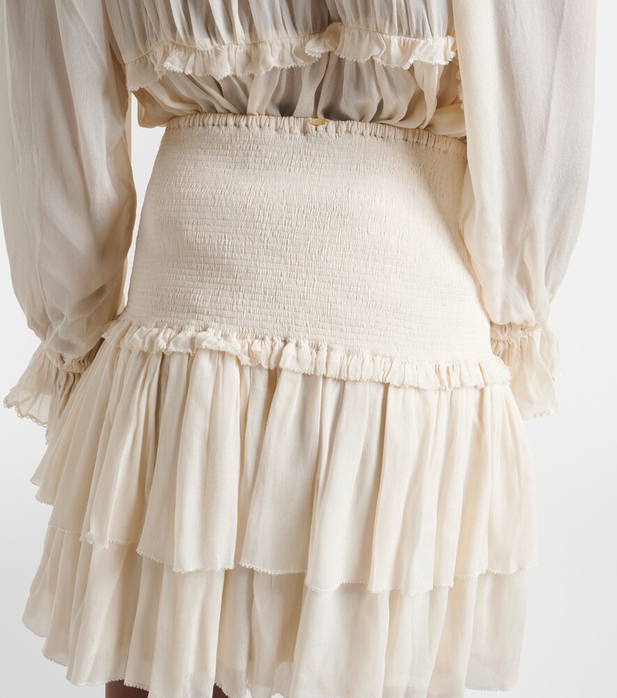  Poupette St Barth Poupette St Barth Farrah Tiered Miniskirt 