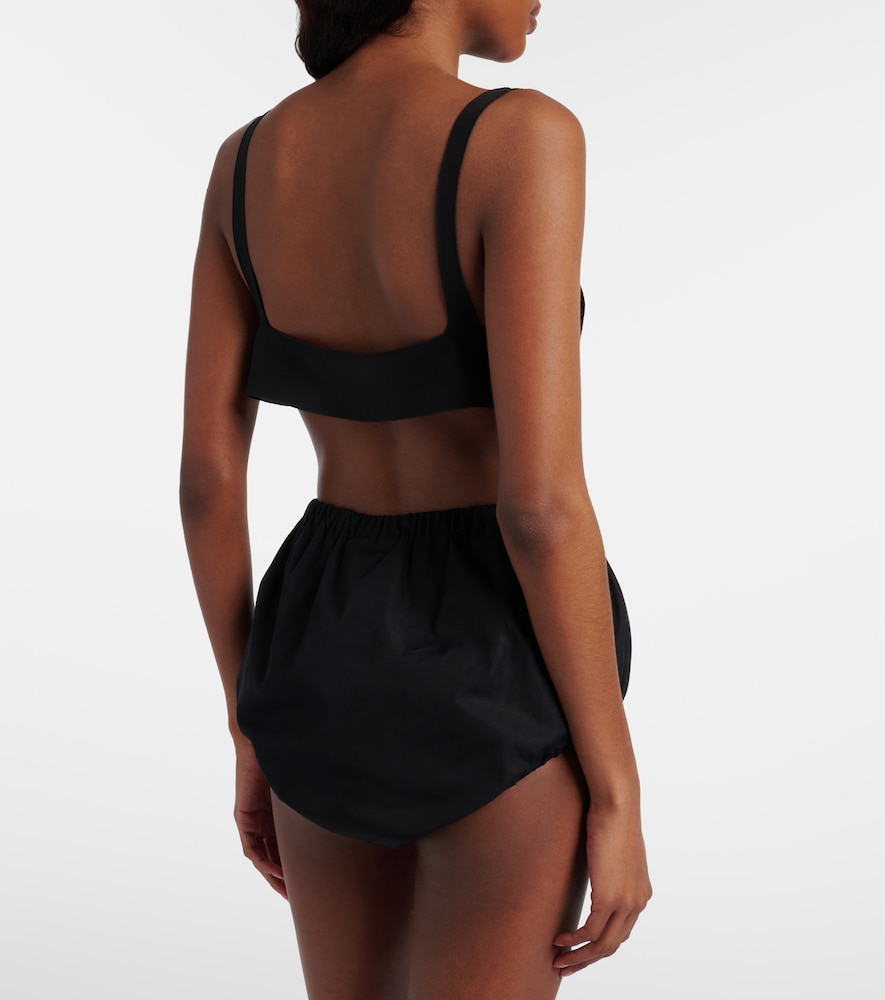  Prada Prada Oversized Silk Crepe De Chine Bra Top 