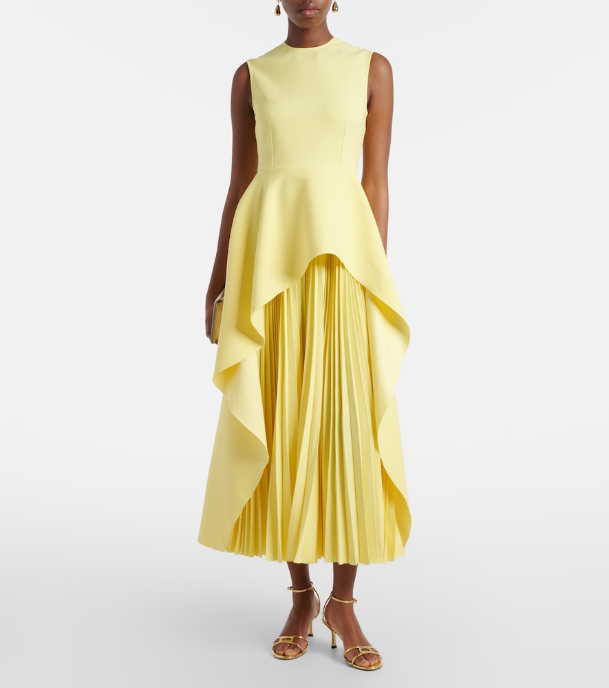 Solace London Severny draped pleated midi dress