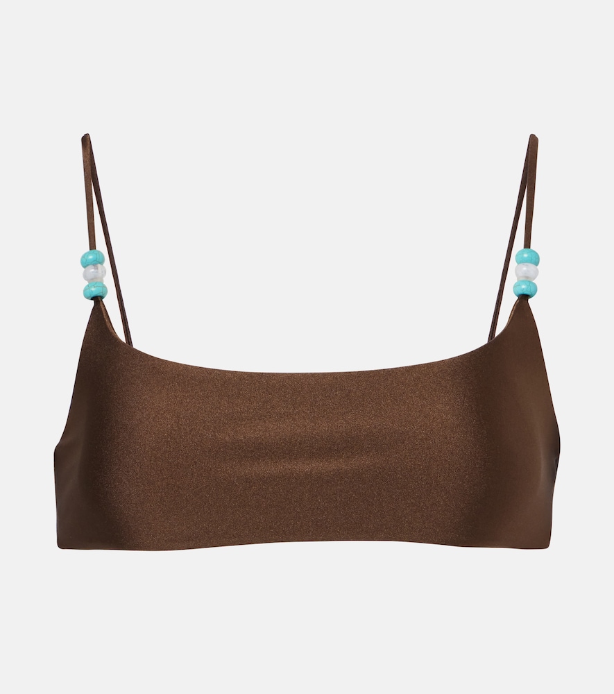 Jade Swim Muse beaded bikini top