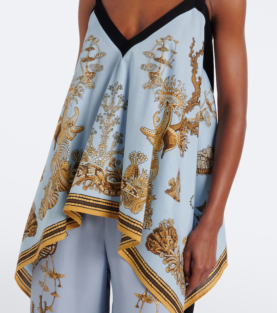La DoubleJ Printed asymmetric cotton top | Thumbnail 4