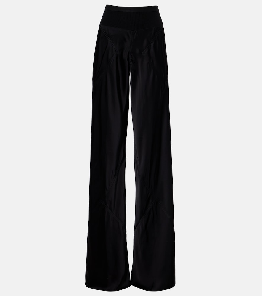 Rick Owens Women's Black Bias Cady Crepe Cady Wide-Leg Pants UK Size 6 - Mytheresa