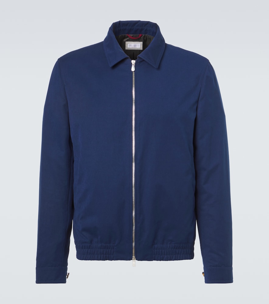 Brunello Cucinelli Men's Blue Technical Blouson Jacket UK Size 44 - Mytheresa