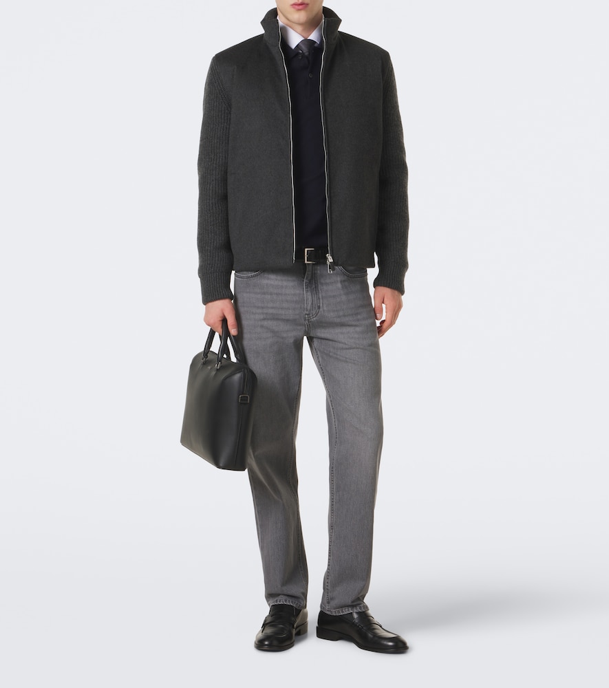 Cashmere Zip-Up Cardigan