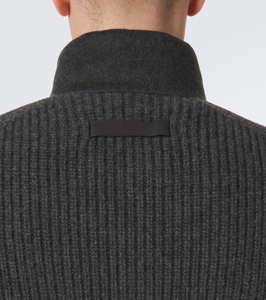 Cashmere Zip-Up Cardigan