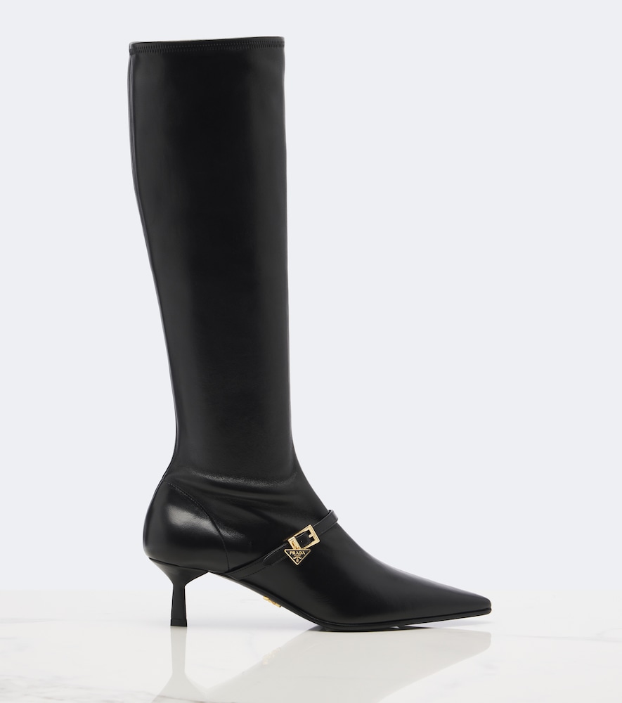 Leather Knee-High Boots
