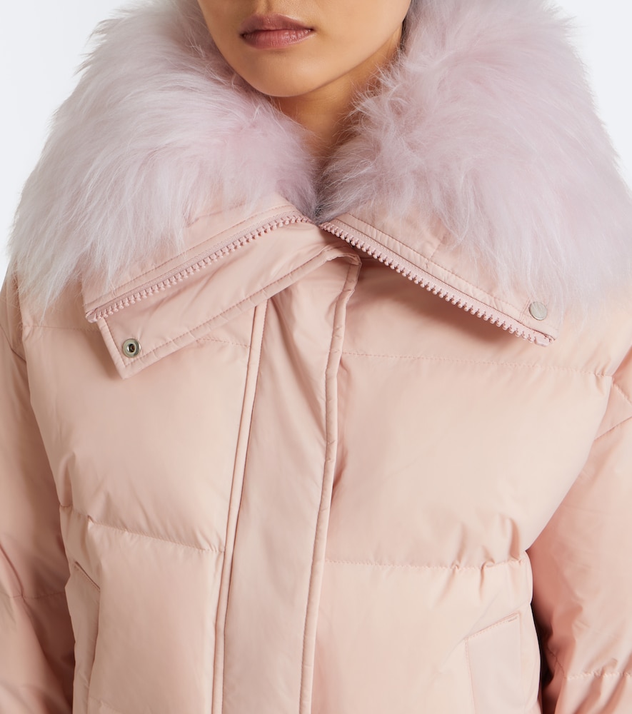 Doudoune Shearling-Trimmed Down Jacket