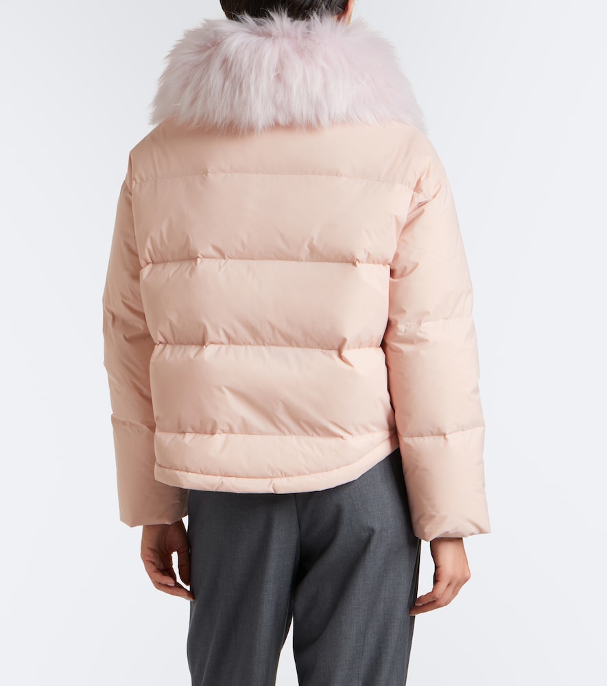 Doudoune Shearling-Trimmed Down Jacket